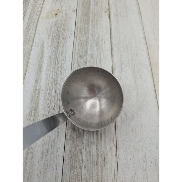 Vintage FLINT Arrowhead Stainless Steel Soup Ladle Spoon 9 1/2" Wheat handle #1 - Picture 2 of 8
